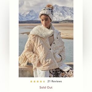 NWTs Anthropologie cream velvet shacket jacket size XXS